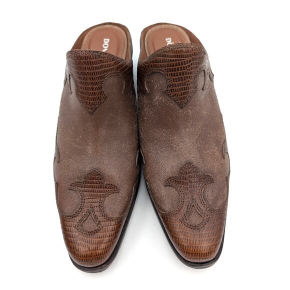 Donald Pliner Mindy Distressed Suede Western Mules Women's Size US6M EU37 - Picture 11 of 13